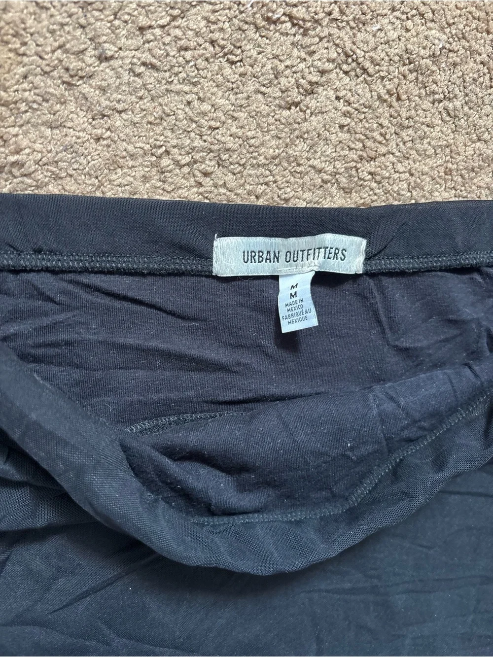 Urban Outfitters Black Asymmetric Sheer Tube Top - Picture 2 of 2